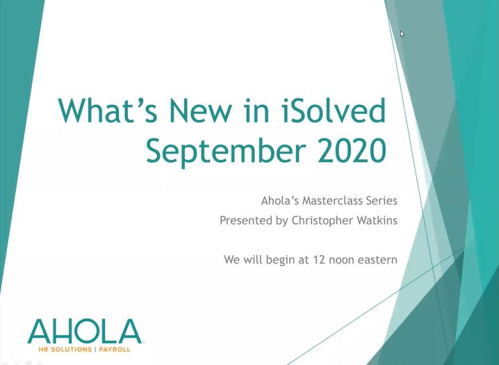 What’s New in iSolved