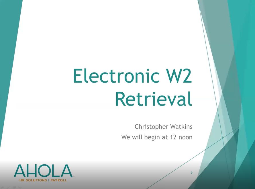 Electronic Retrieval of W2s